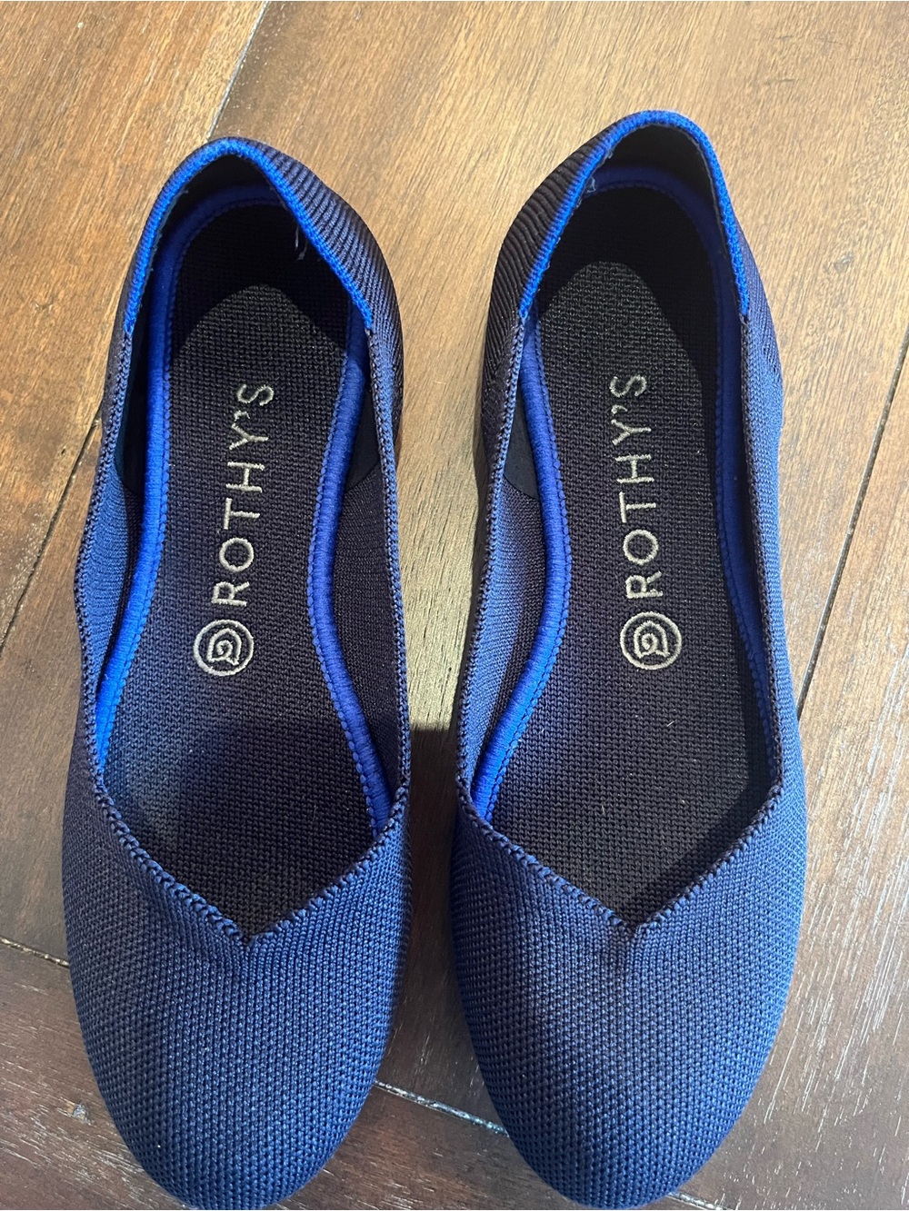 Rothy’s The Flat Maritime Navy Blue Knit Ballet Flats Women’s Size 8